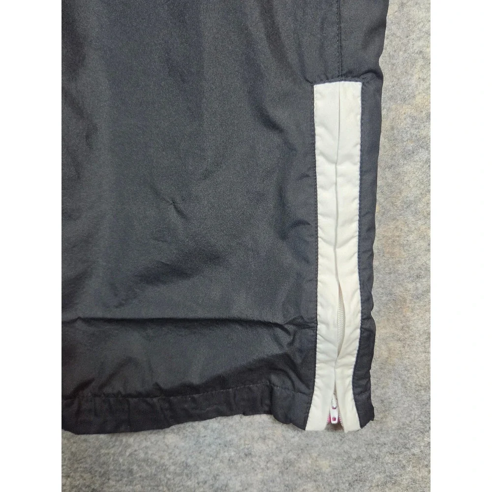 Nike Sportswear Track Pants Black Pink White Stripe Lined Womens Medium 8-10